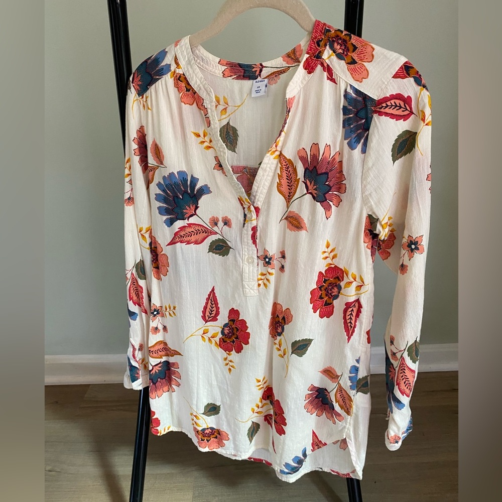 Old Navy Blouse Tunic Long Sleeve